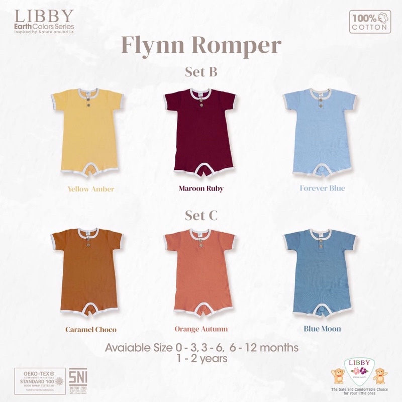 Libby Flynn Romper Earth Colours Jumpsuit anak bayi libby