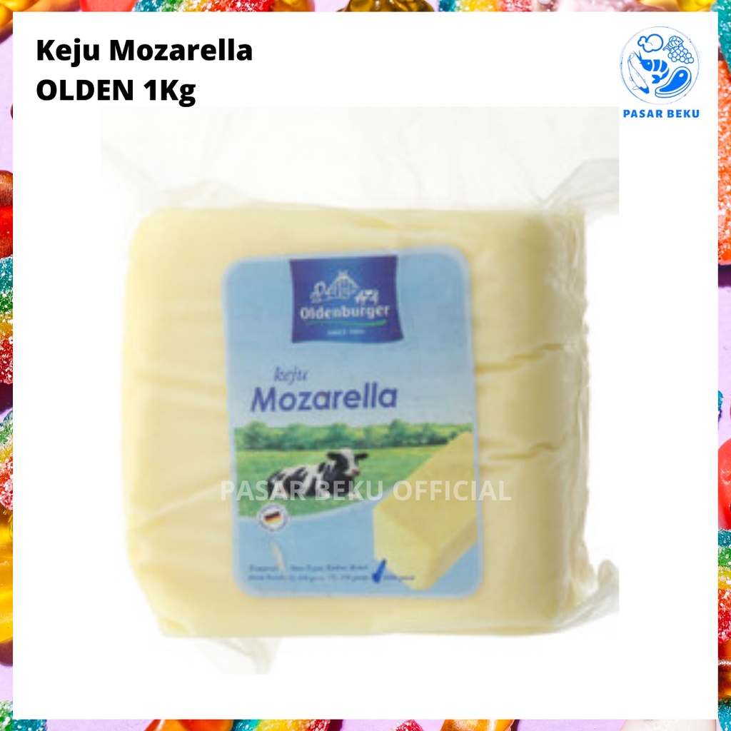 

(Khusus AREA SUMBAR) Keju Mozarella Olden 1Kg Leleh Burger Pizza Viral Frozen Food Pasar Beku Padang