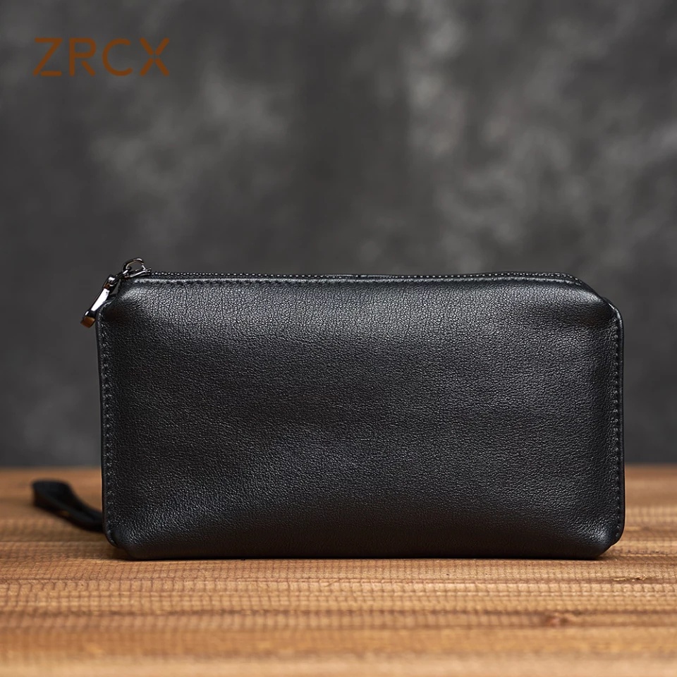 Handbag Tas Tangan Pria Wanita Kulit Sapi Asli SSCO Clutch Request Nama Logo