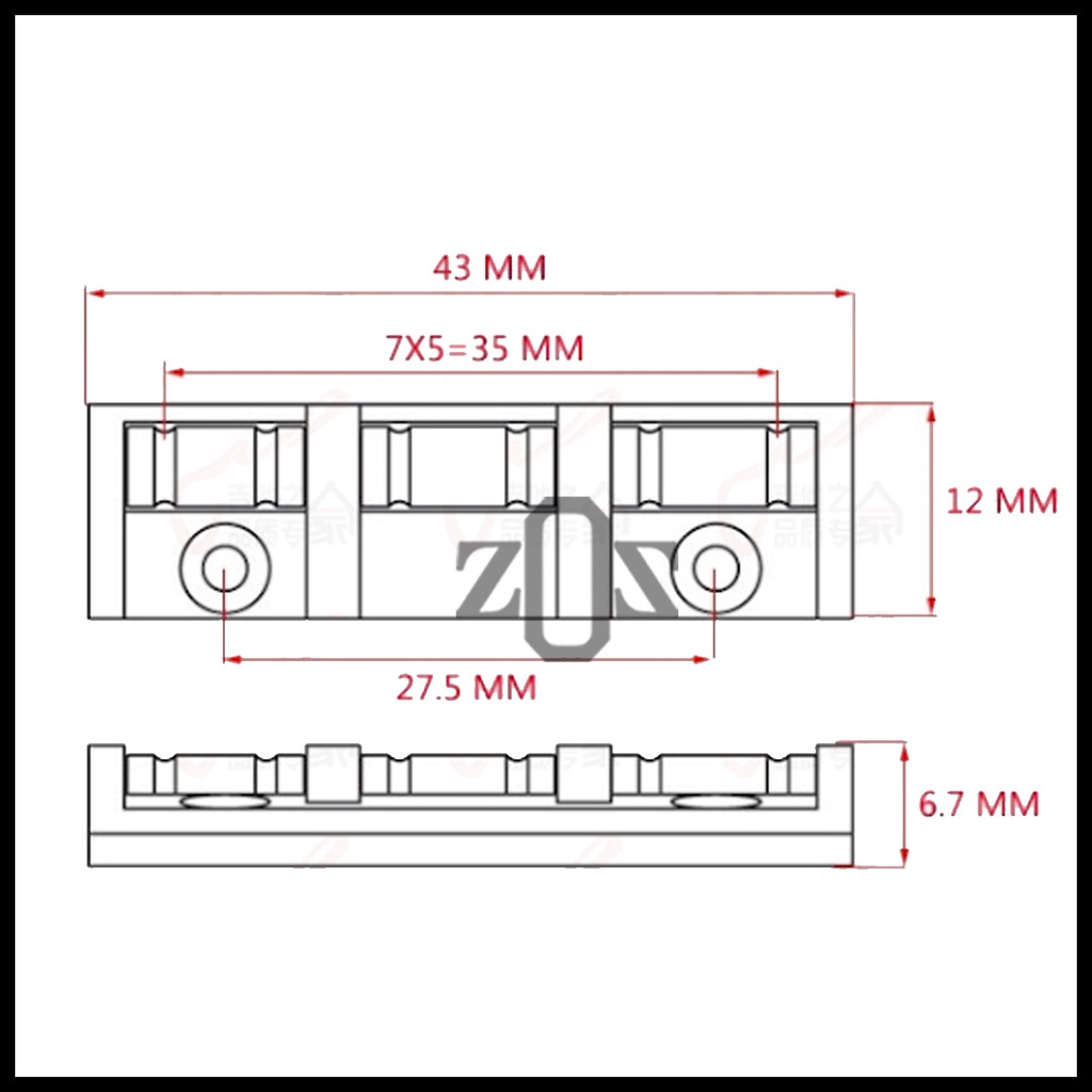 Nut Electric Roller Metal Chrome RN-001