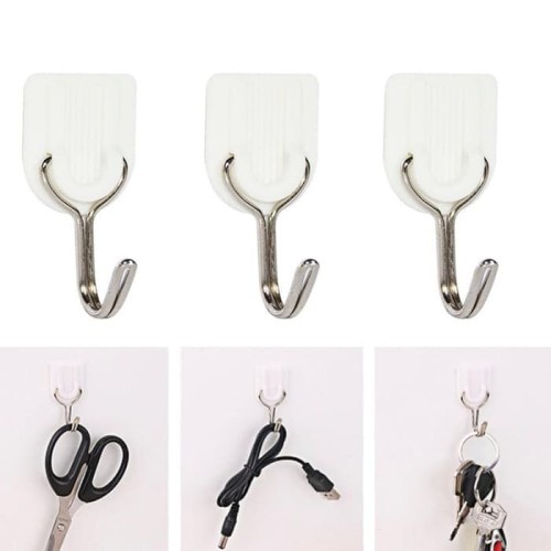 IKILOSHOP Hook 1 Set Isi 6 Gantungan Tempel Dinding Gantungan Hanger