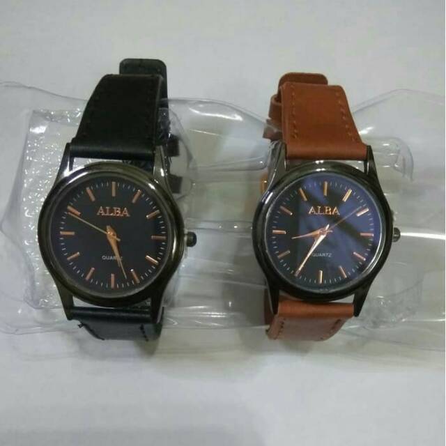 Jam Tangan Wanita Alba Kulit - Cokelat