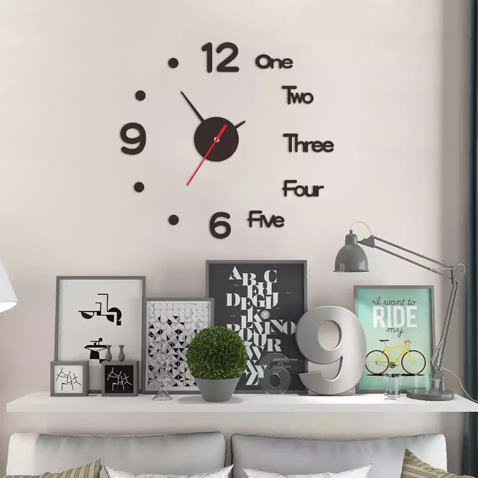 [IZUNA] Jam Dinding Tempel DIY Analog 3D Giant Modern Clock / Wall Clock / Jam Dinding Tembok Tempel 3D