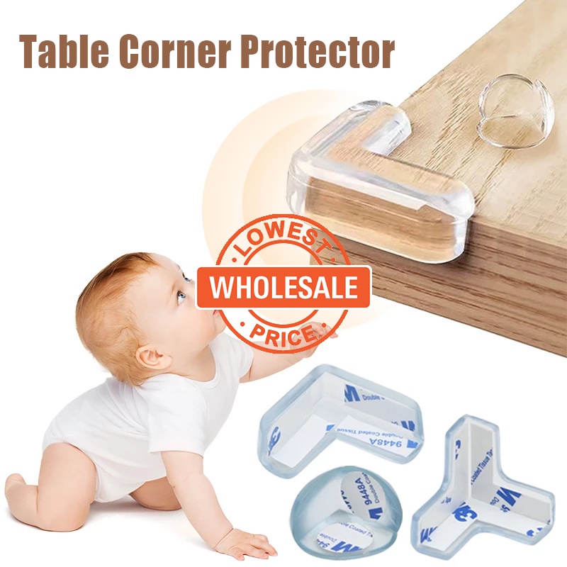 [Harga Grosir]Cover Pelindung Sudut Meja Bahan Silikon Lembut Transparan Anti Tabrakan Untuk Keamanan Anak/Hot Sale