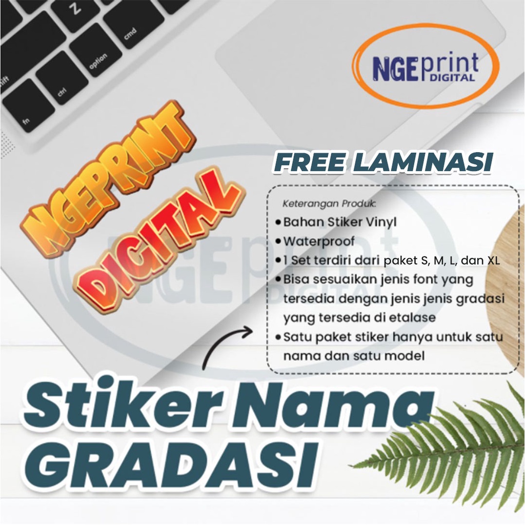 

STIKER NAMA GRADASI MURAH BERKUALITAS CUSTOM NAMA