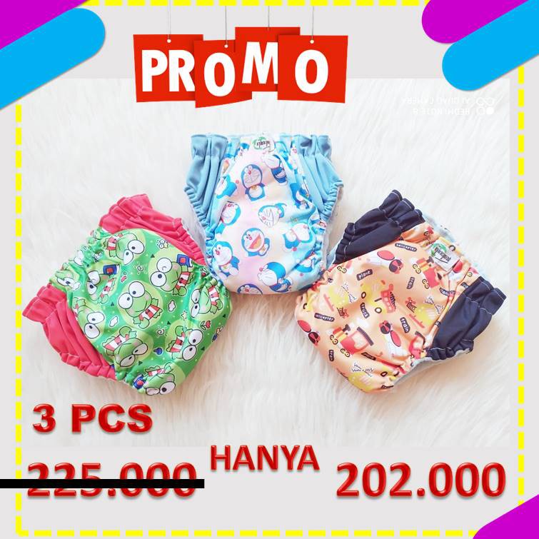 Sale! 3pcs Clodi Ningrat Aio Jumbo Paket Hemat Isi 3 Pcs Popok Cuci Ulang Popok Kain