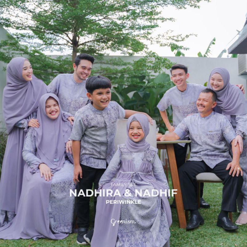 Nadhif Koko Ayah lengan pendek Sarimbit Motif Greenism 2022 (PO)