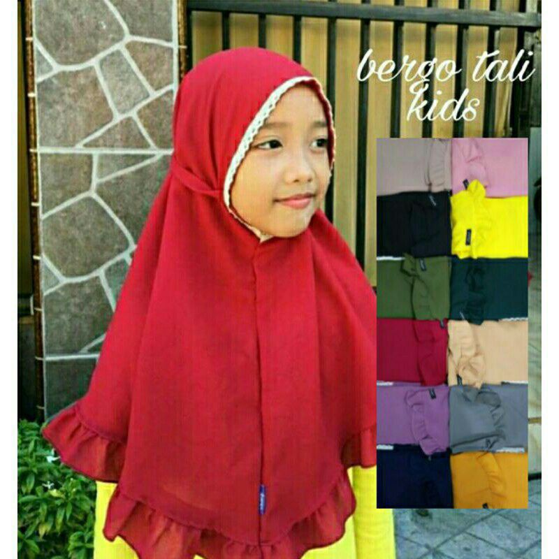 Jilbab anak rempel renda/bergo maryam anak rempel renda