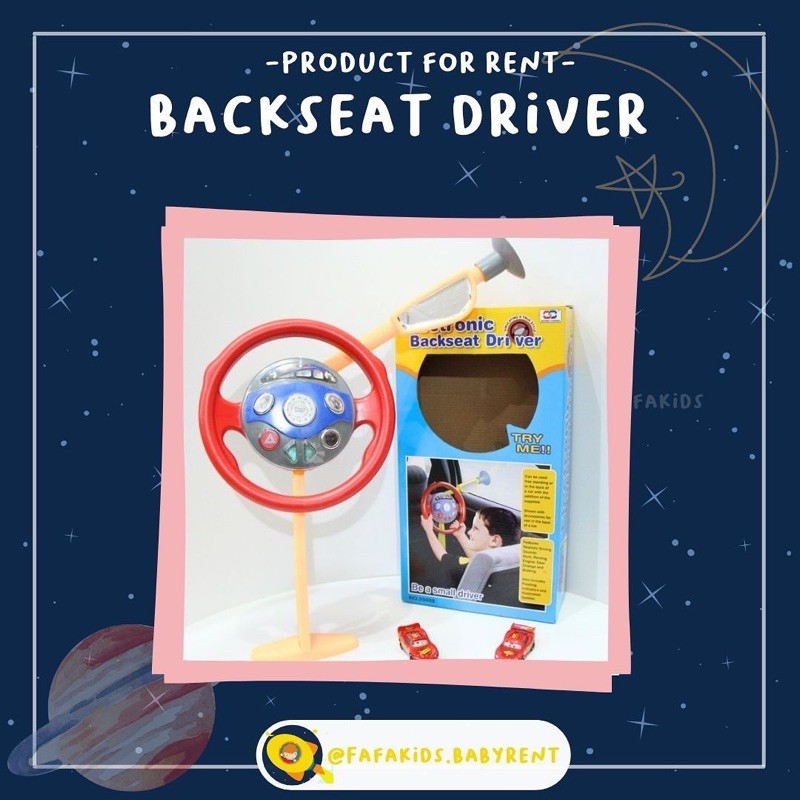 MAINAN SETIR MOBIL MOBILAN ANAK Steering Wheel Main Setiran Klakson Backseat Driver Elektronik(SEWA)