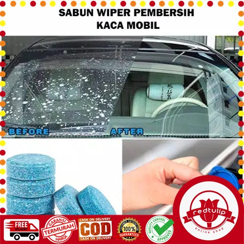 Sabun Wiper Tablet Pembersih Kaca Mobil Glass Cleaner Toilet Closet Blue Biru Obat Anti Jamur Soap