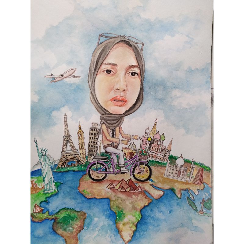 

lukis wajah/karikatur A3 /1wajah