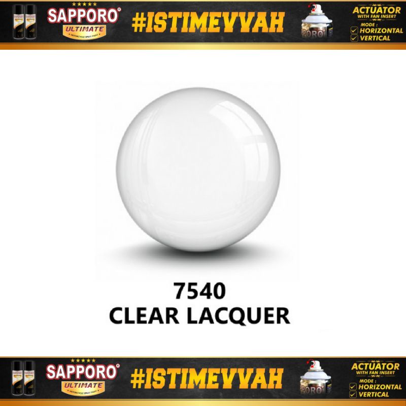 sapporo cat semprot clear laquer gloss 300ml spray paint