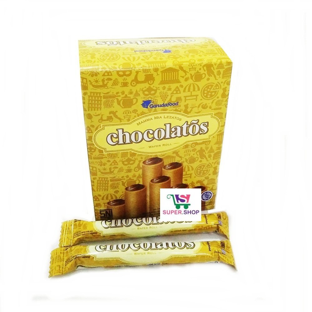 

Jual CHOCOLATOS Wafer Roll Original Chocolate isi 24 pcs Limited
