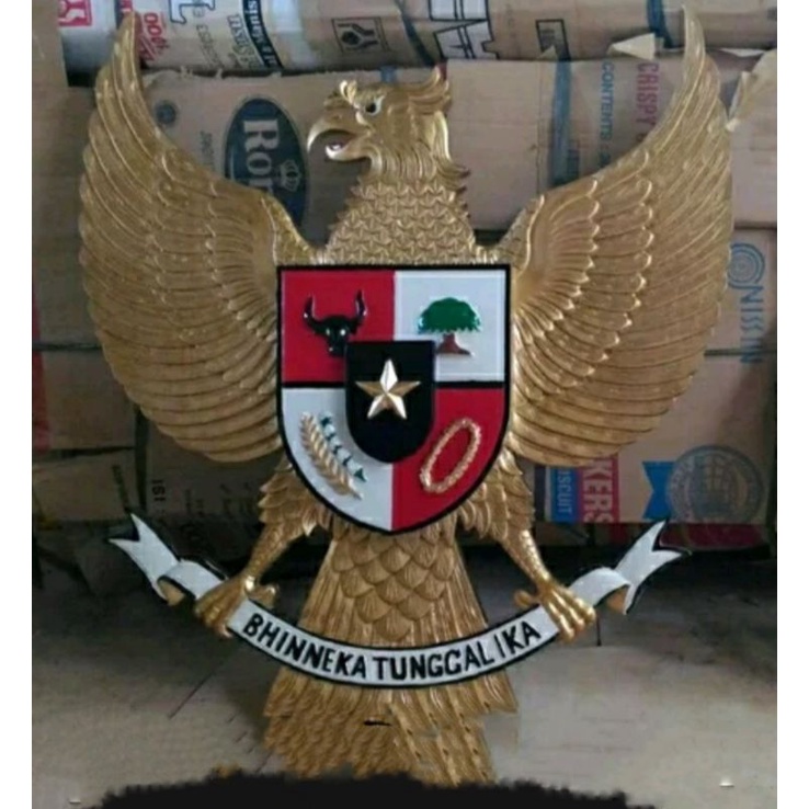 Jual Patung Lambang Garuda Pancasila Kayu Jati Hiasan Dinding Garuda Pancasila Shopee Indonesia