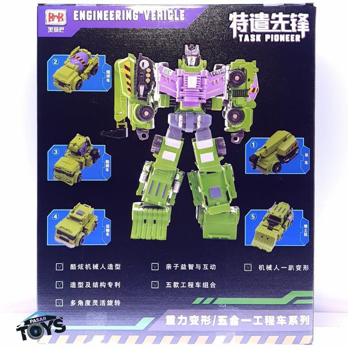 Hadir Bmb Deformation Task Pioneer Transformers Devastator Yt04 5 In 1 Yt 04 Sale