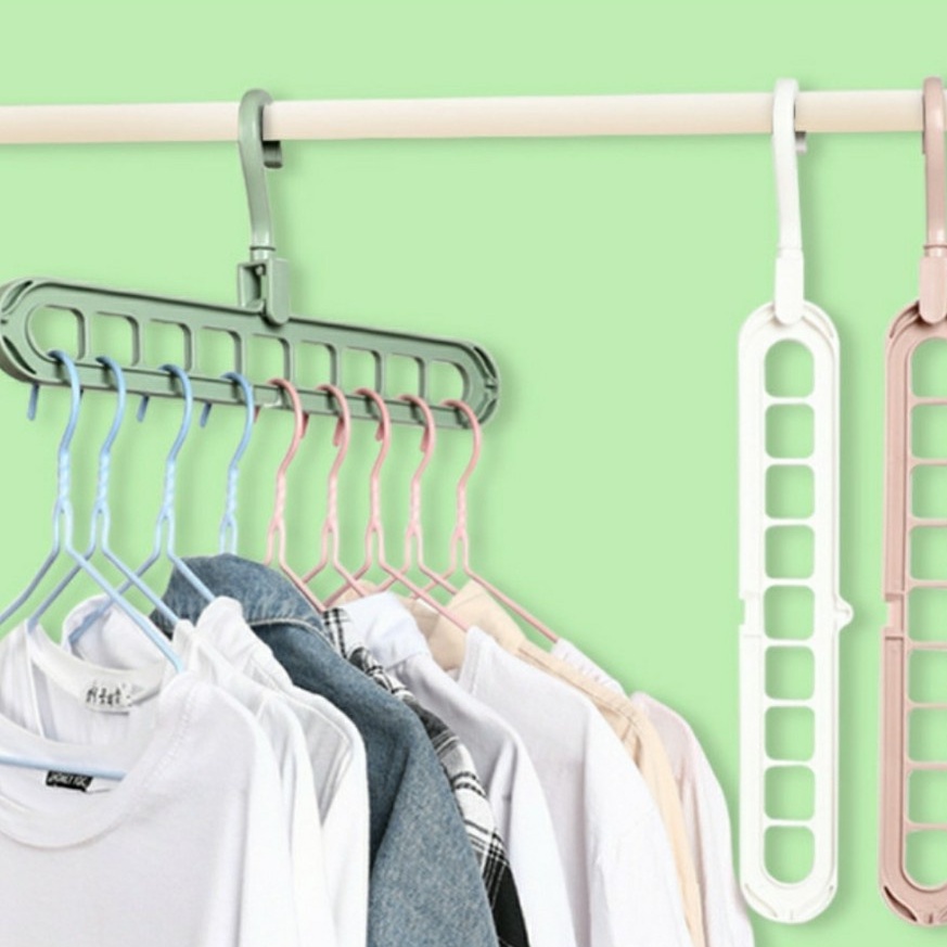 GANTUNGAN BAJU MAGIC HANGER ORGANIZER 9IN1 SERBAGUNA - FA