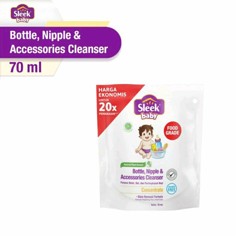 Sleek Baby Bottles &amp; Accessories Cleanser | Sabun Cuci Botol Bayi Liquid Cleanser 500ml 450ml 150ml 70ml