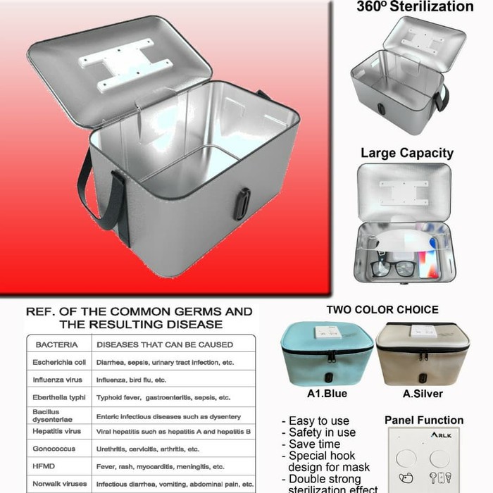 ARLK UV STERILIZER DISINFECTION BOX ALAT STERIL PORTABLE BESAR
