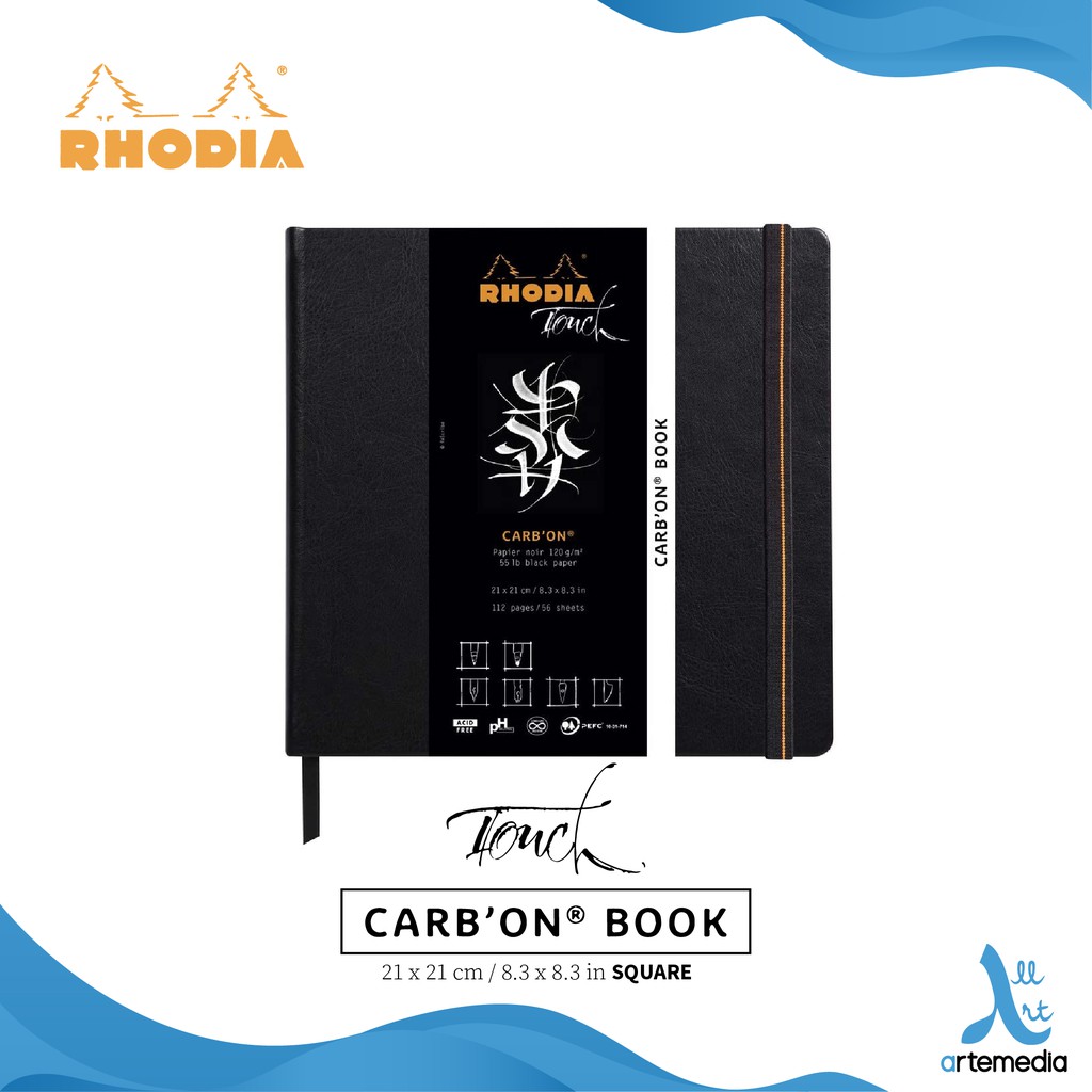 

Rhodia Touch CarbOn Black Paper Sketchbook Buku Catatan Sketsa Gambar