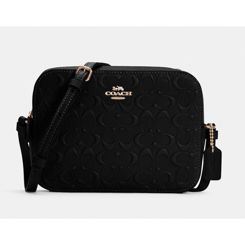 Coach Mini Camera Bag In Signature Canvas With Embossed (C5897)