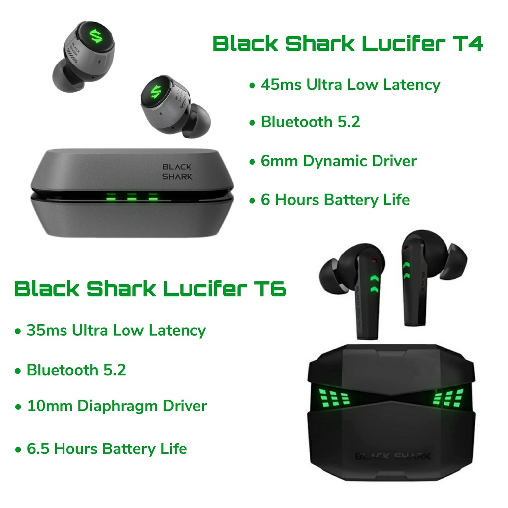 Black Shark Lucifer T1 / T2 / T4 / T6 / T10 / Joybuds TWS Gaming Earbuds