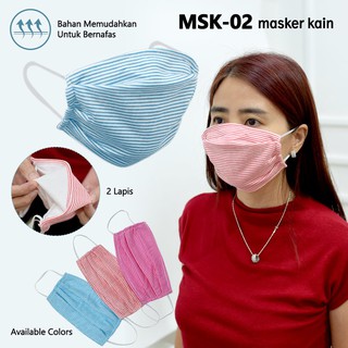 1 PCS Masker Kain Anti Polusi Masker Mulut 2 Lapis/2 Layer Masker