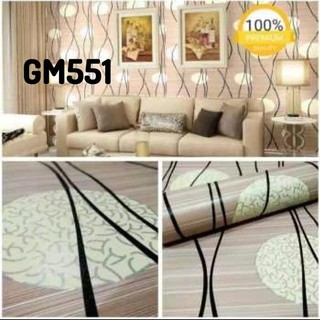 Wallpaper Sticker Dinding CREAM BUNGA DANDELION GM551 