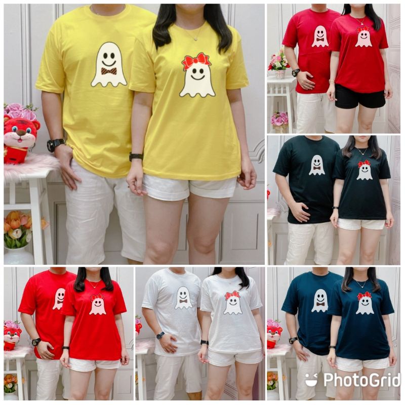 KING-COUPLE GHOST TSHIRT PASANGAN KAOS COUPLE KAOS PASANGAN KAOS PRINTING KAOS KEREN KAOS KEKINIAN K