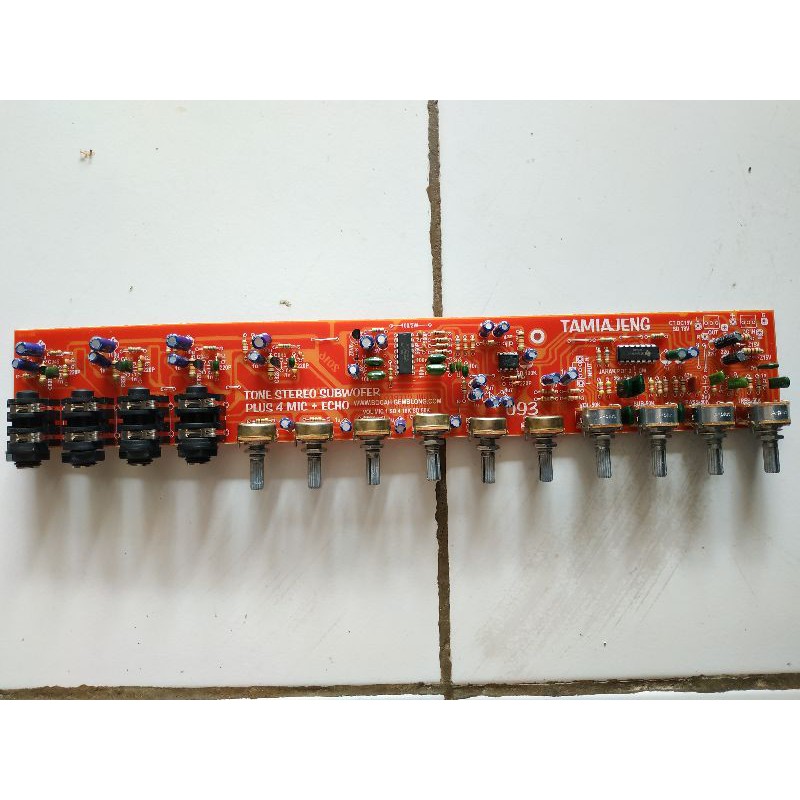 Kit Penguat Mic Tone Control Stereo Subwoofer 4Mic Echo Reverb 093