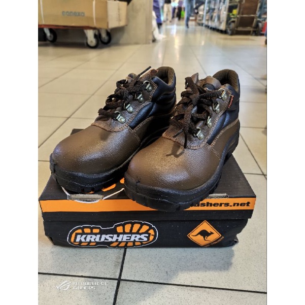 Sepatu Safety Krushers Florida Brown Original/ Sepatu Kerja Pria Krusher Florida BlackBrown Original