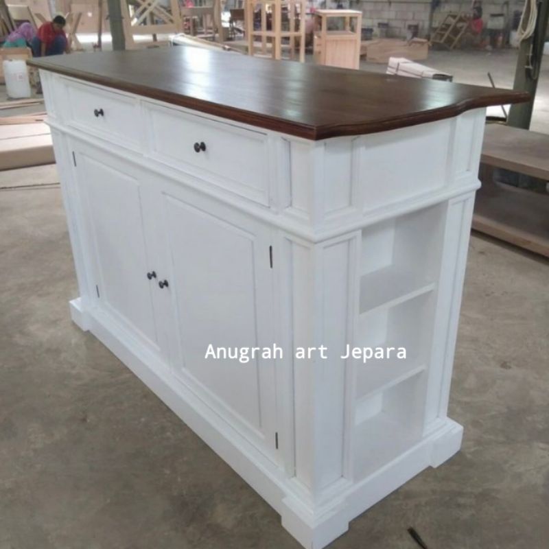meja bar minimalis meja island dapur minimalis finishing duco