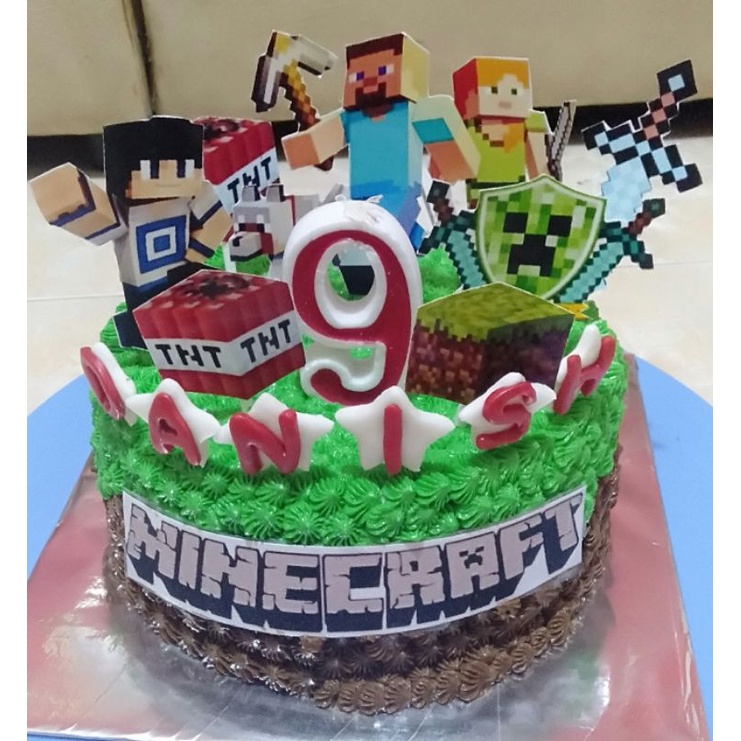 Jual kue ulang tahun Minecraft (new produk)