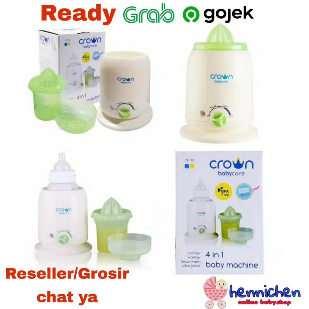 Crown Warmer Sterilizer 4 in 1 Baby Machine CR198 CR698 CR168 new Steril + Penghangat Botol CR098