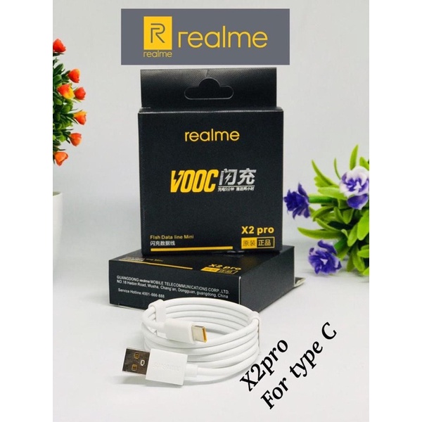 KABEL DATA REALME C3 FOR MICRO VOOC X2PRO FOR TYPE C COLOUR WHITR HIGH QUALITY