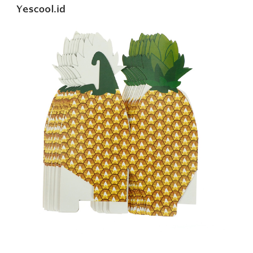 【Yescool】 12pcs candy boxes paper pineapple gift bag beach wedding decor party supplies .