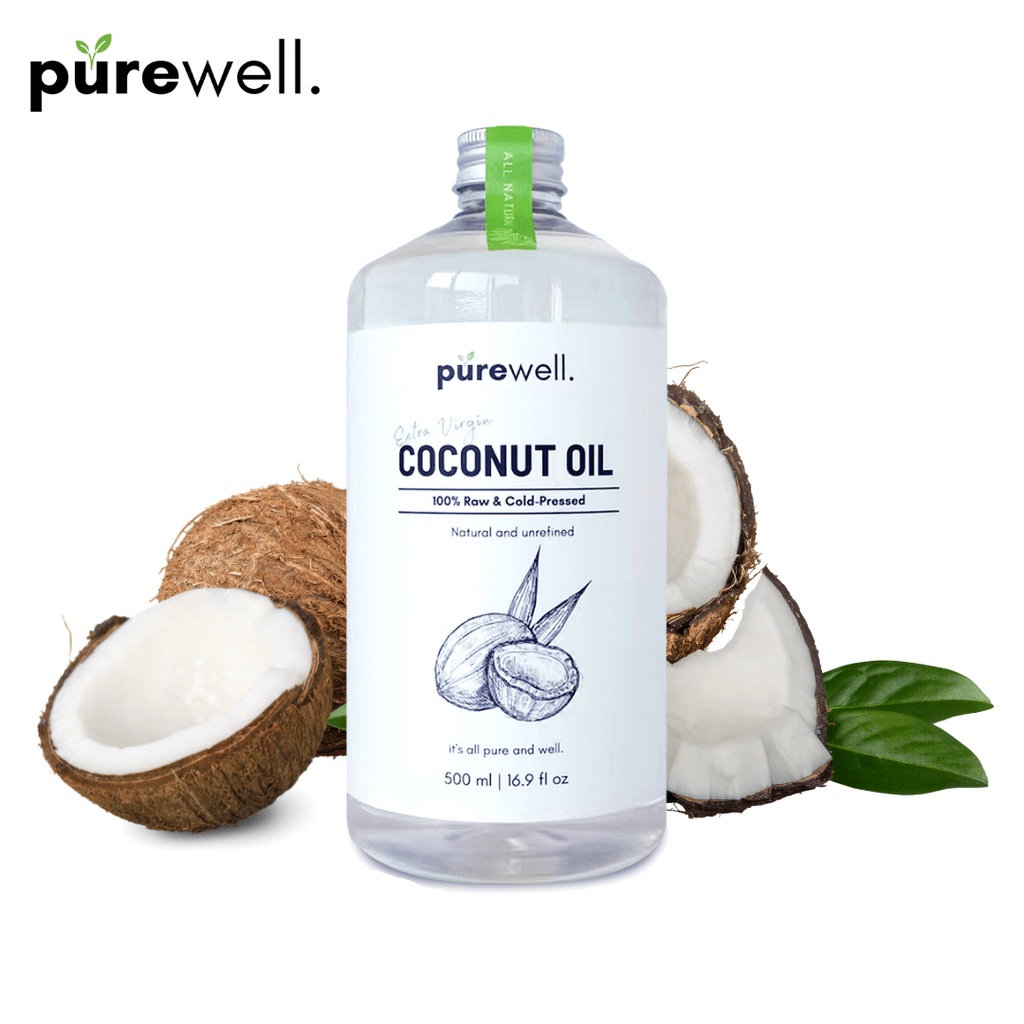 Purewell Extra Virgin Coconut Oil VCO 500ml Minyak Kelapa Murni Premium EVCO