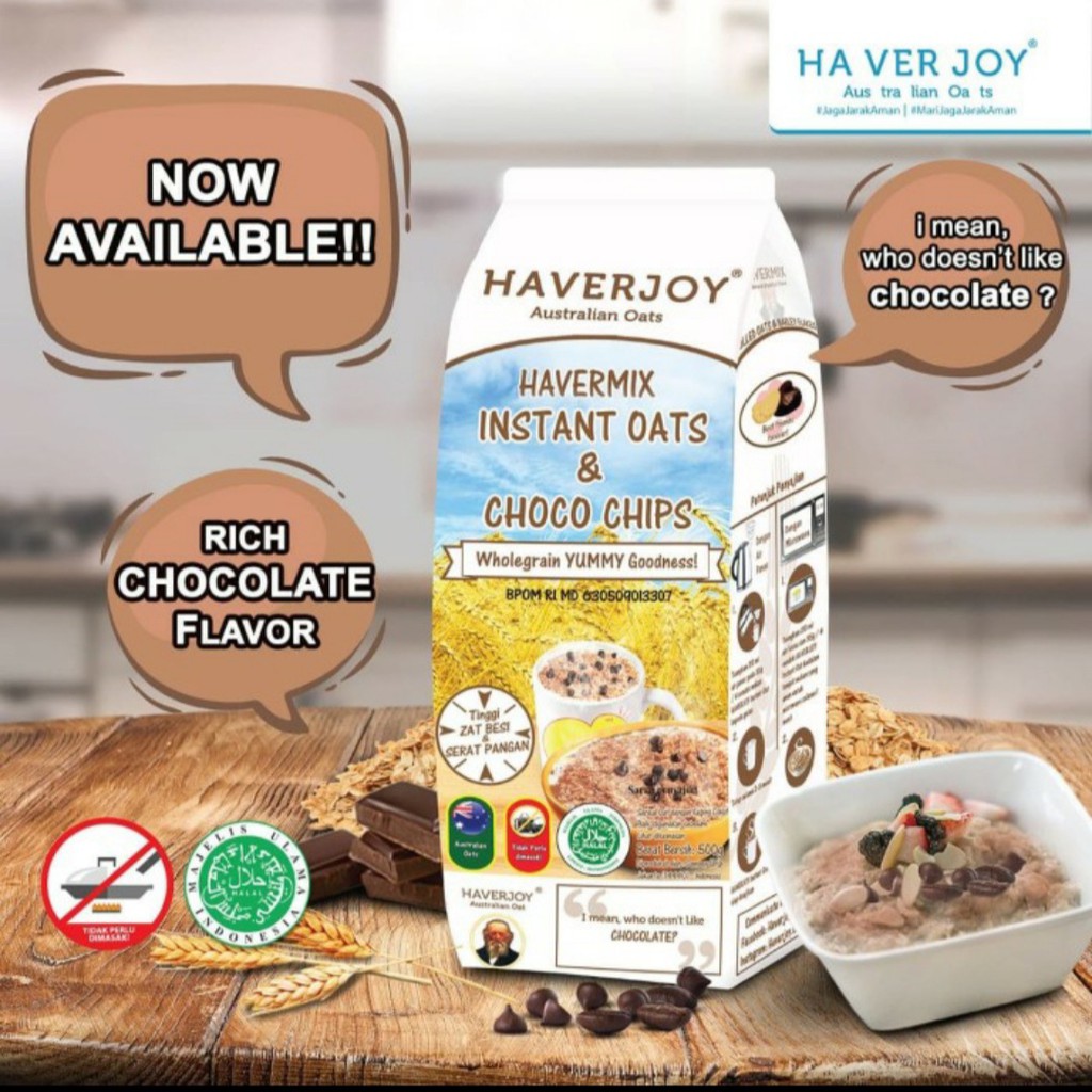 Haverjoy Havermix Instan Oats &amp; Choco Chips 500g