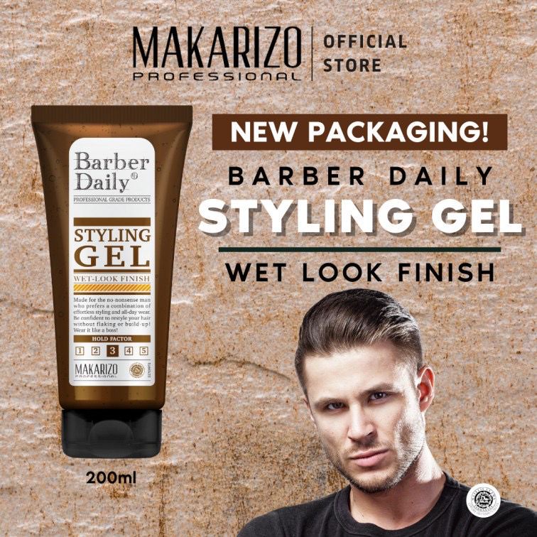 Jual Makarizo Professional Barber Daily Styling Gel Wet Look Tube 200mL