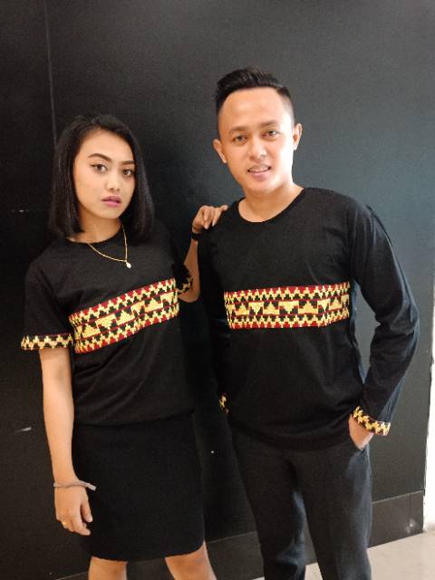 Baju kaos pria wanita dewasa katun Tapis Lampung Lengan pendek murah banget