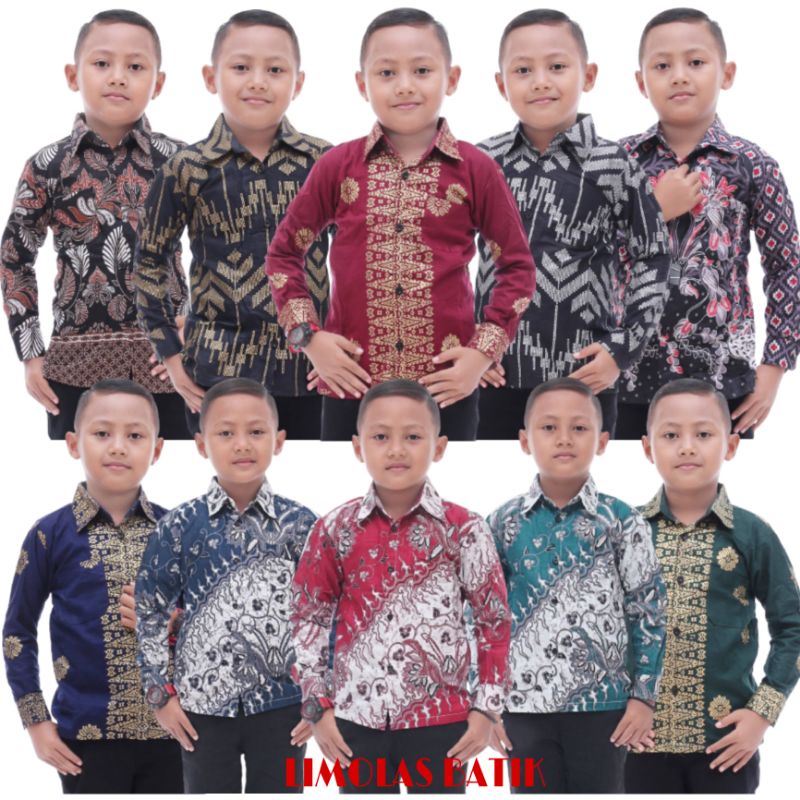 KEMEJA BATIK ANAK LENGAN PANJANG PREMIUM BATIK ANAK LAKI-LAKI