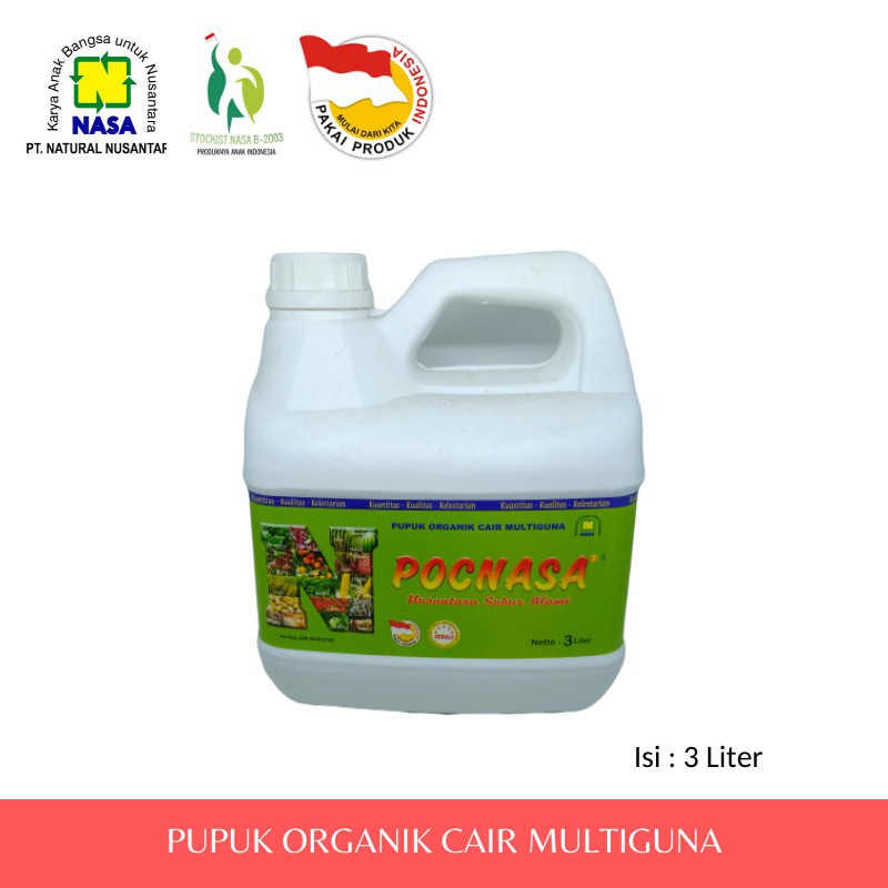 Jual Produk  POC NASA 3 L - Pupuk Organik Cair Pertanian - Peternakan - Perikanan - Stockist Nasa