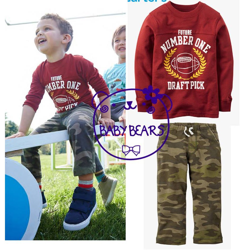 SETELAN ANAK BABY BEAR NUMBER ONE ARMY SET PANTS