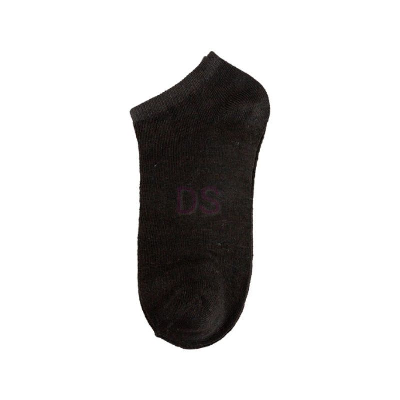 KAOS KAKI MATA KAKI POLOS / KAOSKAKI SEMATA KAKI HIDDEN SOCKS ANKLE MOTIF CUTE BEAR DAISY BERUANG DS-POLOS - HITAM