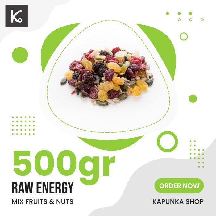 

Buah kering mix fruit and nuts 500gr raw energy cemilan sehat makanan ringan