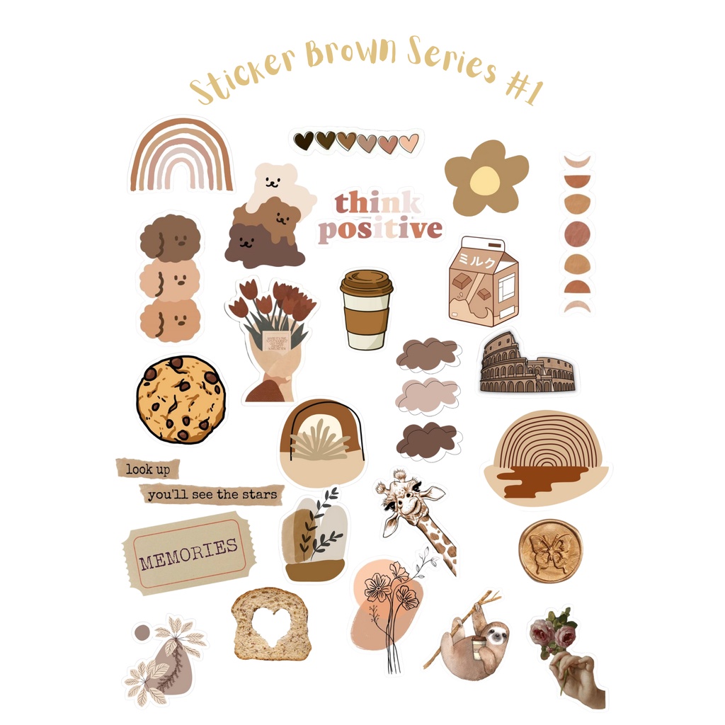 

Sticker Brown Series (Barang PO)
