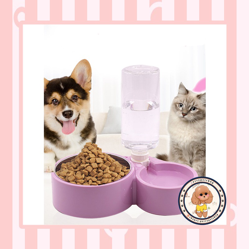 Dispenser Makan Stainless Dan Minum Gantung Untuk Anjing Dan Kucing