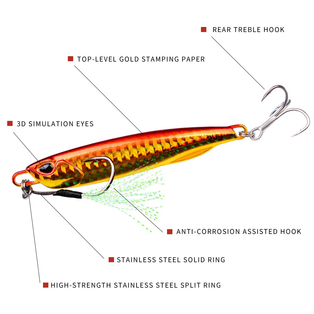 Umpan pancing metaljig metal jig jigging fishing lure castjig LF103 10G 15G 20G 30G  40G Cirebon