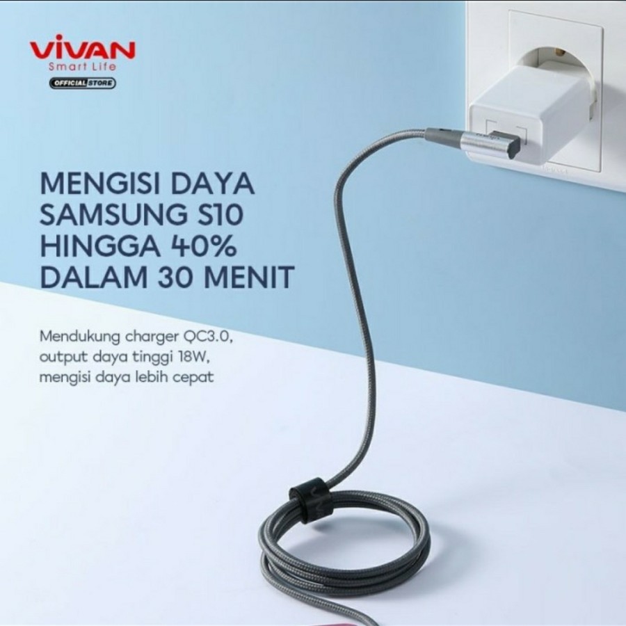 Kabel Data VIVAN Fast Charging Gaming Siku 2.4A - 1M