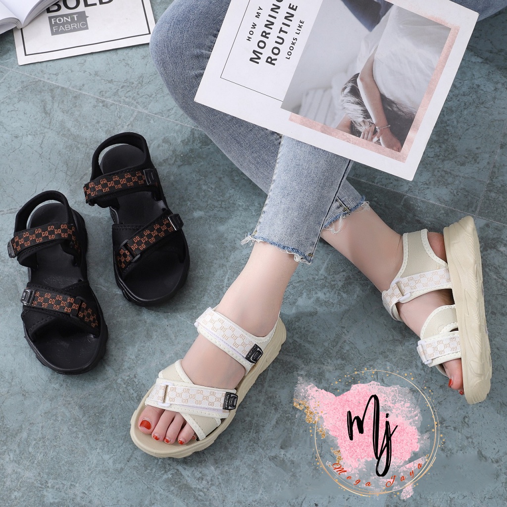 sandal tali wanita fashion sendal gunung import