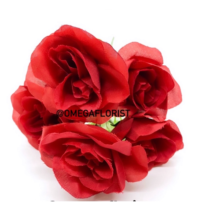 Bunga Rose OF Artificial Bunga Artificial/Bunga Plastik/Bunga Dekorasi/Dekorasi Pernikahan/Pernikahan-Merah